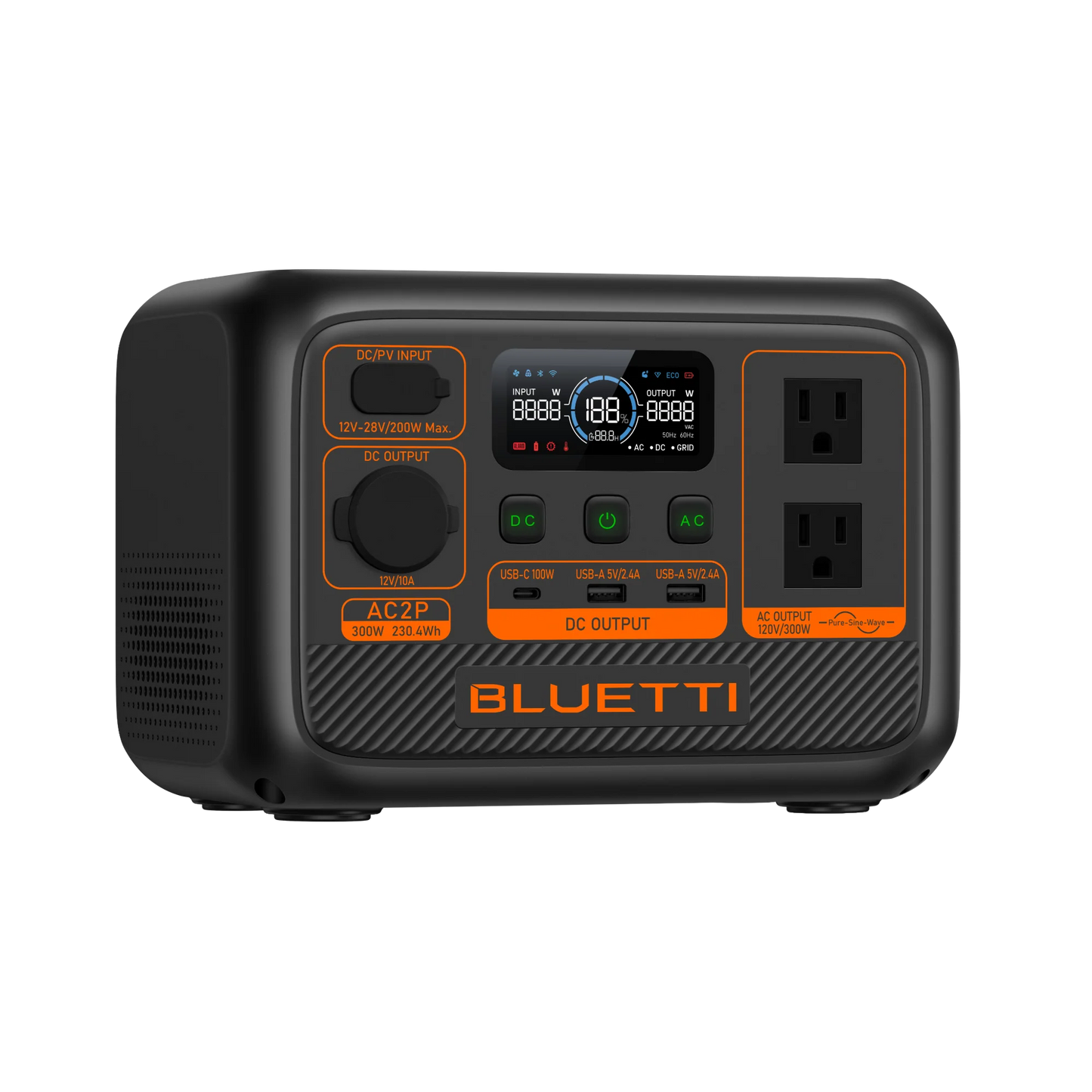 BLUETTI AC2P Portable Power Station | 300W 230.4Wh