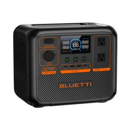 BLUETTI AC70P Portable Power Station | 1000W 864Wh